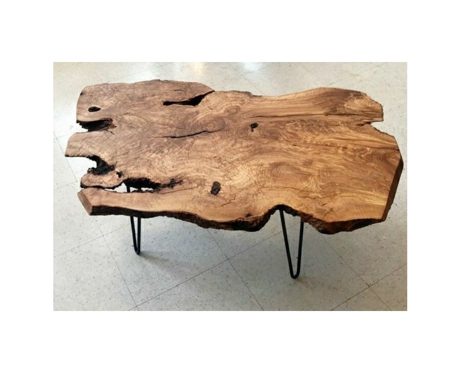 TAVOLINO IN LEGNO MASSELLO DI CEDRO 100 X 50 WOOD COFFEE TABLE