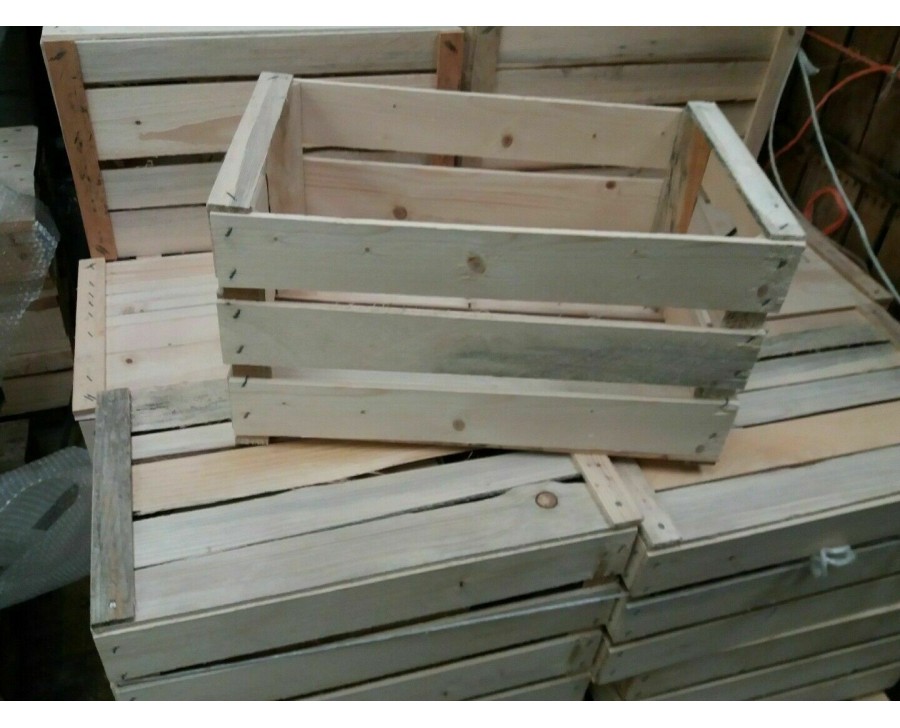 CASSETTE DELLA FRUTTA LEGNO DI ABETE peso 2 kg NUOVE 50x30x27 ROBUSTE