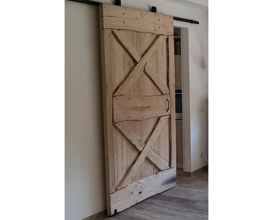 BARN DOOR PORTA SCORREVOLE IN LEGNO MASSELLO RUSTICO ANTICATO