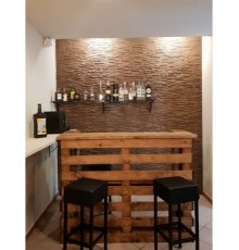 Banco Bar Realizzato Con Bancali Epal Arredamento 150x50 Stile Vintage H 1