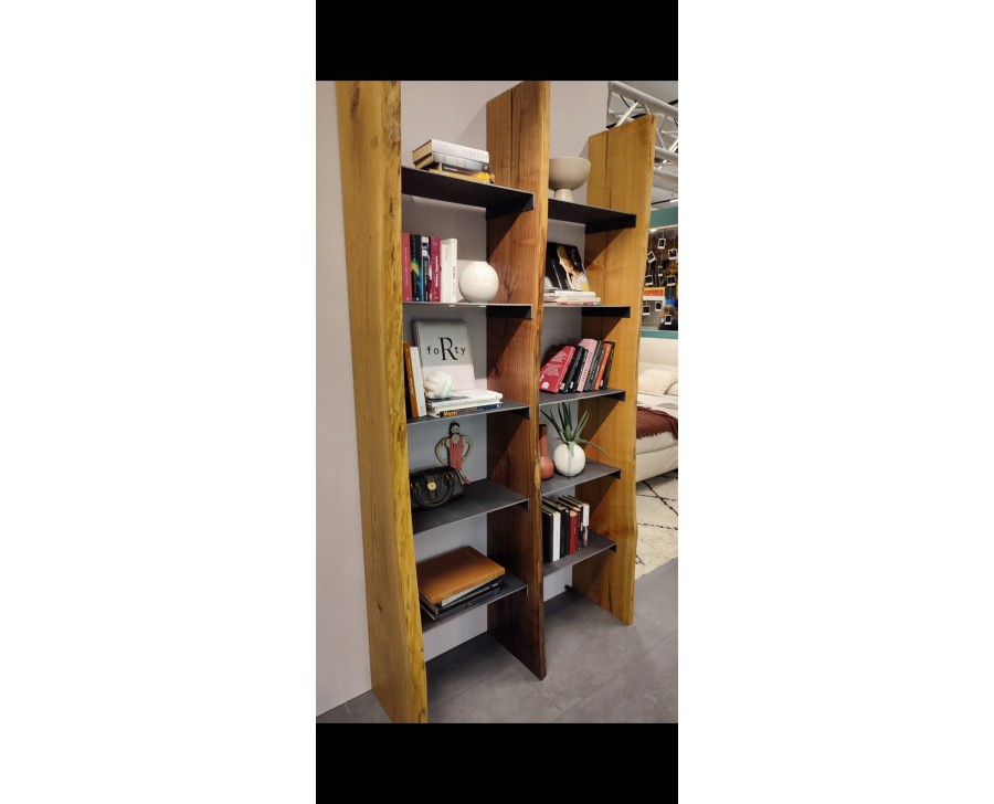 Libreria legno massello di quercia rovere europeo industrial design