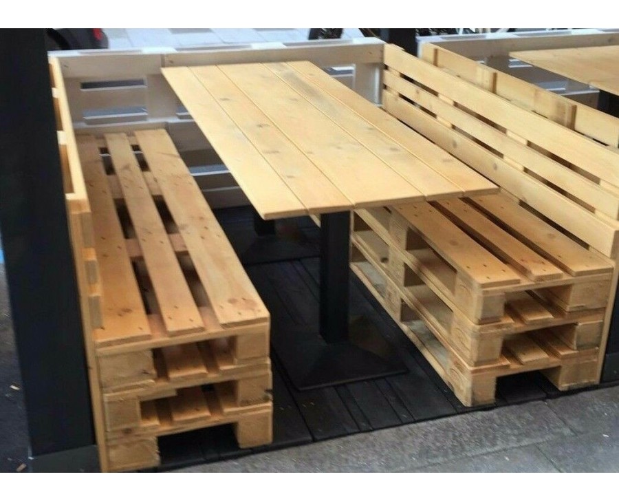 Panche In Legno 1x50 H 45 Con Pallet Bancali Eur Epal Nuovo E Schienale